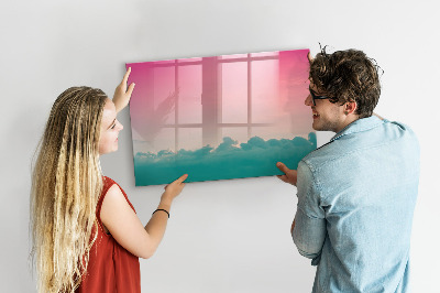 Magnetic board with marker Gradient sky