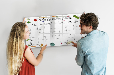 Magnetic board for drawing Weekly menu