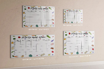 Magnetic board for drawing Weekly menu
