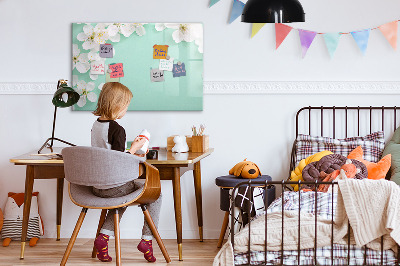 Magnetic erase board Blooming daisies
