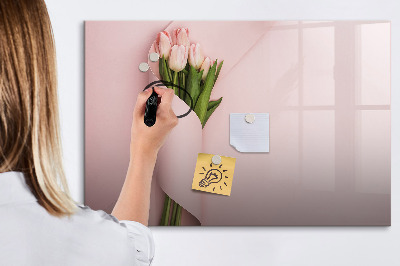 Magnetic board for writing A bouquet of flowers