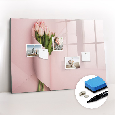 Magnetic board for writing A bouquet of flowers