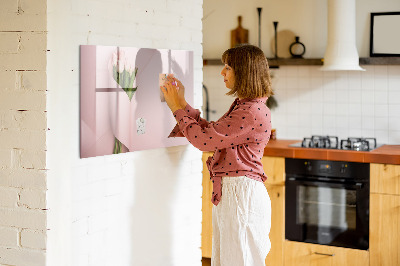 Magnetic board for writing A bouquet of flowers