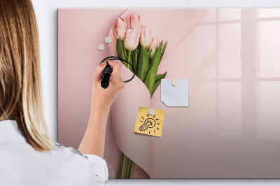 Magnetic board for writing A bouquet of flowers