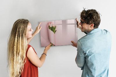 Magnetic board for writing A bouquet of flowers