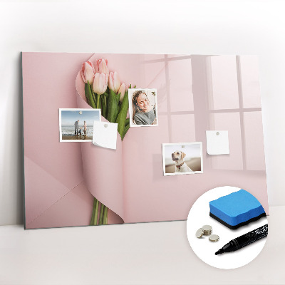 Magnetic erase board A bouquet of flowers