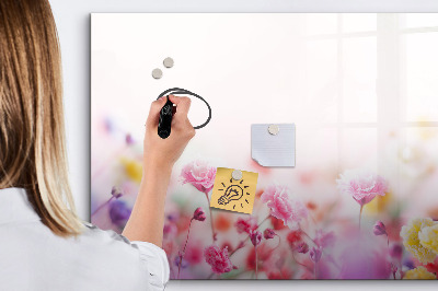 Magnetic writing board Flowers in the meadow