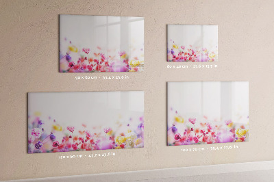 Magnetic writing board with marker Flowers in the meadow
