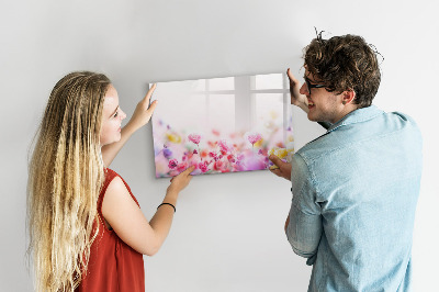 Magnetic writing board with marker Flowers in the meadow