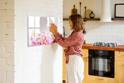 Magnetic writing board with marker Flower bouquet