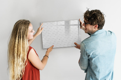 Magnetic erase board Wooden panels pattern