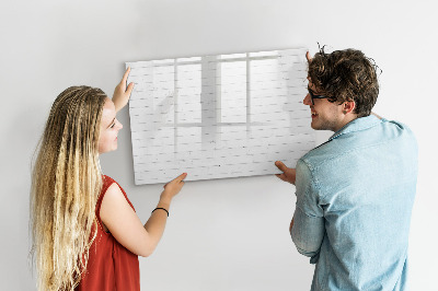 Magnetic erase board Wooden panels pattern