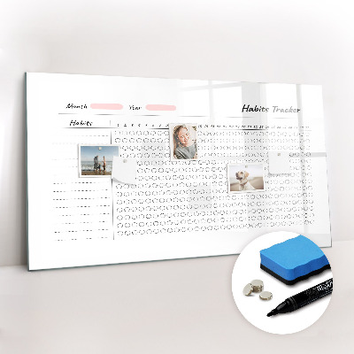 Magnetic writing board Habit Tracking