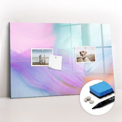 Magnetic drawing board Colorful feathers