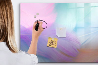 Magnetic drawing board Colorful feathers