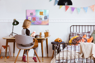 Magnetic drawing board Colorful feathers