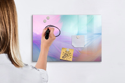 Magnetic drawing board Colorful feathers