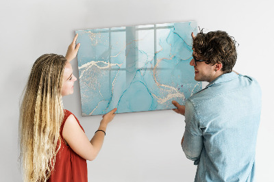 Magnetic writing board Decorative marble