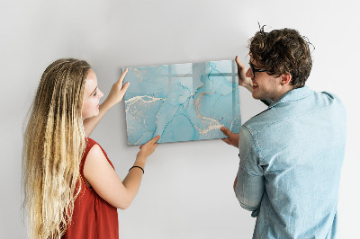 Magnetic writing board Decorative marble