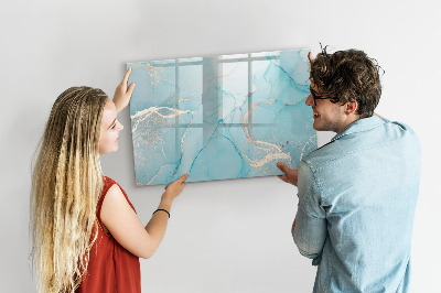 Magnetic writing board Decorative marble