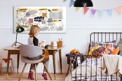 Magnetic writing board New Year's Goals
