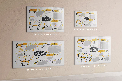 Magnetic writing board New Year's Goals