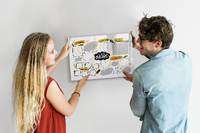 Magnetic writing board New Year's Goals