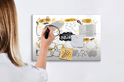 Magnetic writing board New Year's Goals