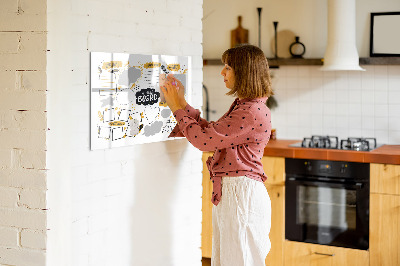 Magnetic writing board New Year's Goals