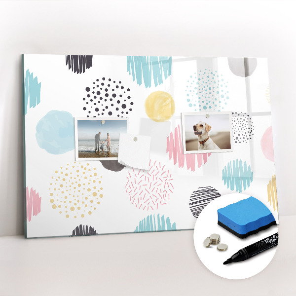 Magnetic writing board Geometric pattern