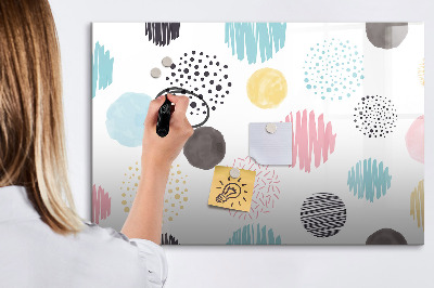 Magnetic writing board Geometric pattern
