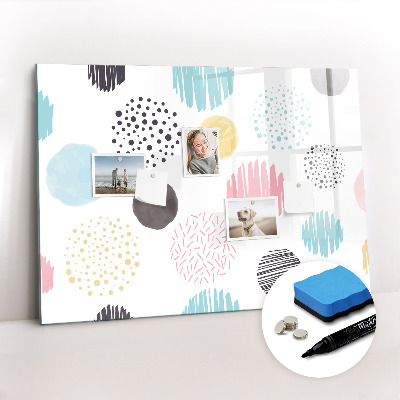 Magnetic writing board Geometric pattern