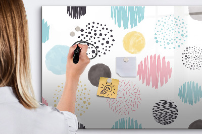 Magnetic writing board Geometric pattern