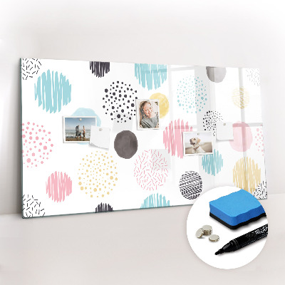 Magnetic writing board Geometric pattern