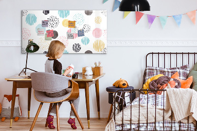 Magnetic writing board Geometric pattern