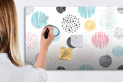 Magnetic writing board Geometric pattern