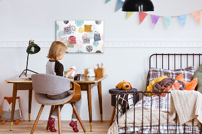 Magnetic writing board Geometric pattern