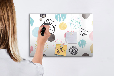 Magnetic writing board Geometric pattern