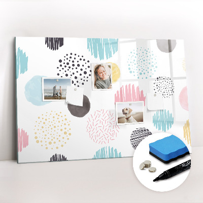 Magnetic writing board Geometric pattern