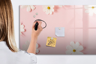 Magnetic writing board Daisy flowers
