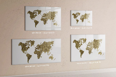 Magnetic writing board World map