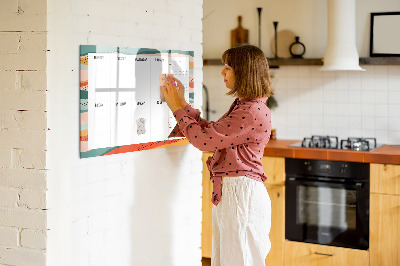 Magnetic writing board Retro Weekly Planner