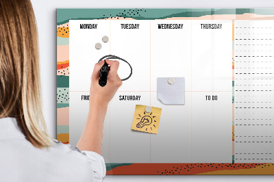 Magnetic erase board Retro Weekly Planner