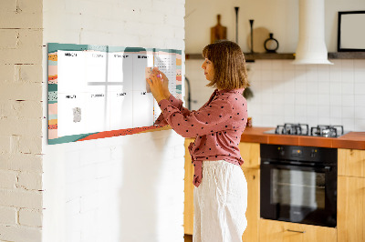 Magnetic erase board Retro Weekly Planner