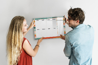 Magnetic writing board Retro Weekly Planner