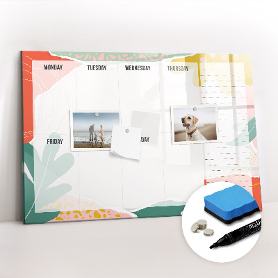 Magnetic drawing board Simple Weekly Planner