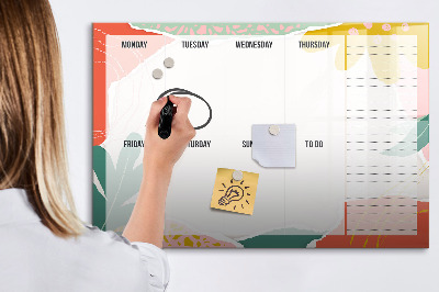 Magnetic drawing board Simple Weekly Planner