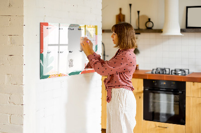 Magnetic drawing board Retro weekly planner