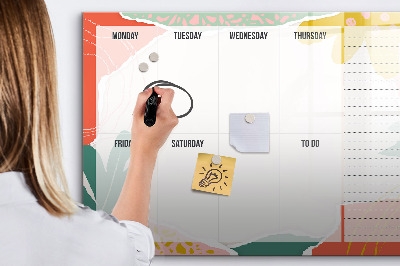 Magnetic drawing board Simple Weekly Planner