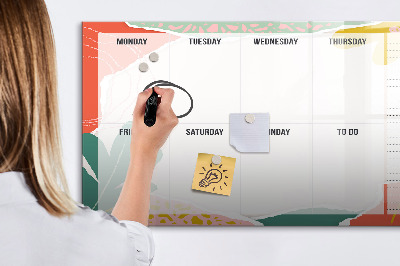 Magnetic drawing board Simple Weekly Planner